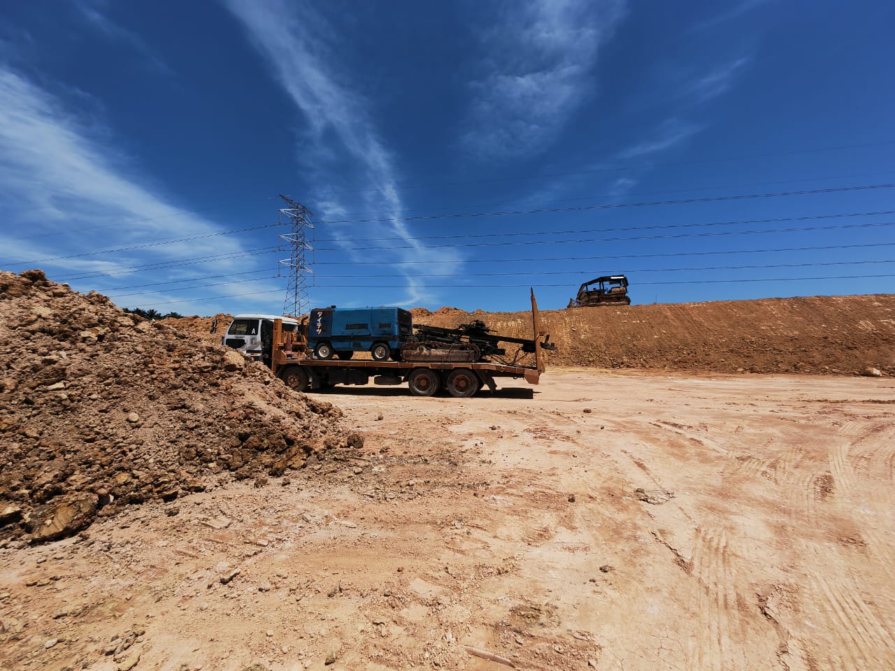 Crawler drill working on a Malaysian project site
